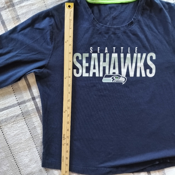 NFL/Nike Seattle Seahawks Long Sleeve Tshirt Navy/Gray Size M Team Pride Sporty - Picture 6 of 8